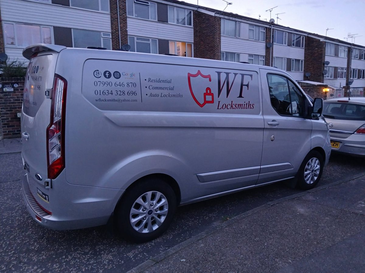 WF Locksmiths branded van